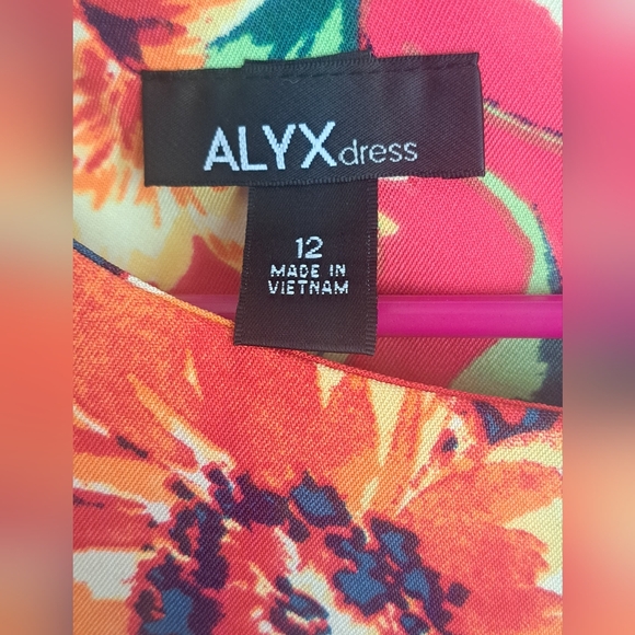 Alyx Dress Womens Pink Floral Sheath Sleeveless Zip-Up Dress Sz 12 #New - Picture 4 of 9